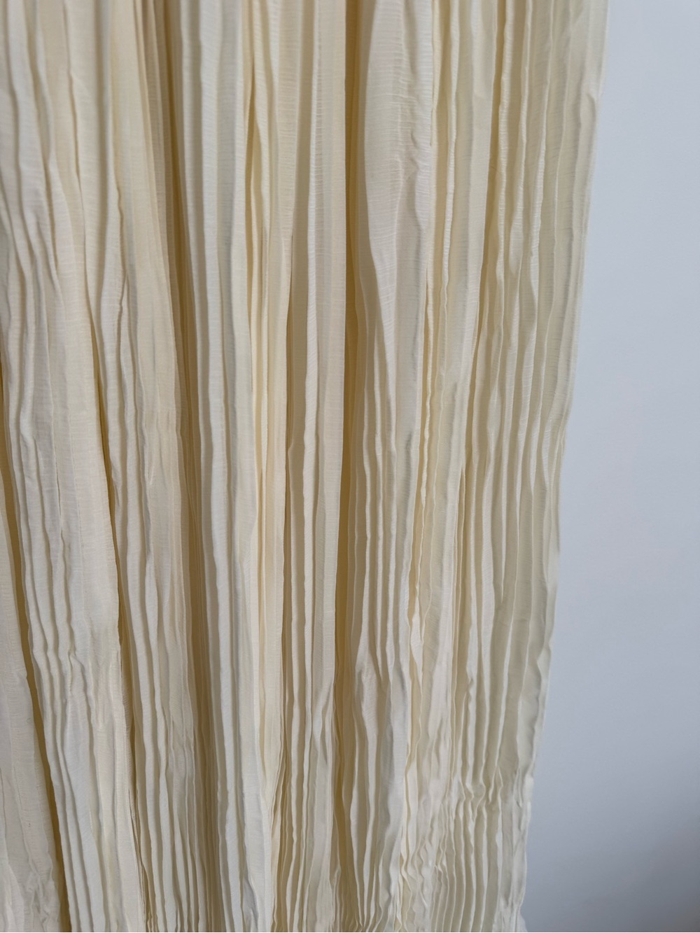 Lourdes Strapless Cream Pleated Evening Gown - Picture 5 of 5